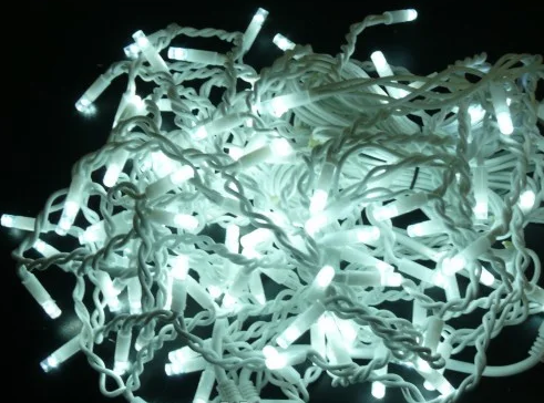 Гірлянда бахрома 120LED 4м Біла білий провід 30/50/70см (флеш) RD-7116 | Новорічна світлодіодна гірлянда