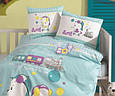 Блакитна постільна білизна для новонародженого хлопчика, BELIZZA BABY SWEET, Туреччина, фото 2