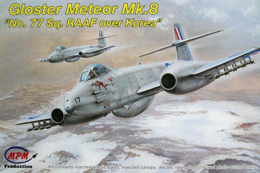 Пластикова модель 1/72 MPM 72543 Британський реактивний винищувач Gl. Meteor Mk.8 'No. 77 Sq. RAAF over Korea', фото 1