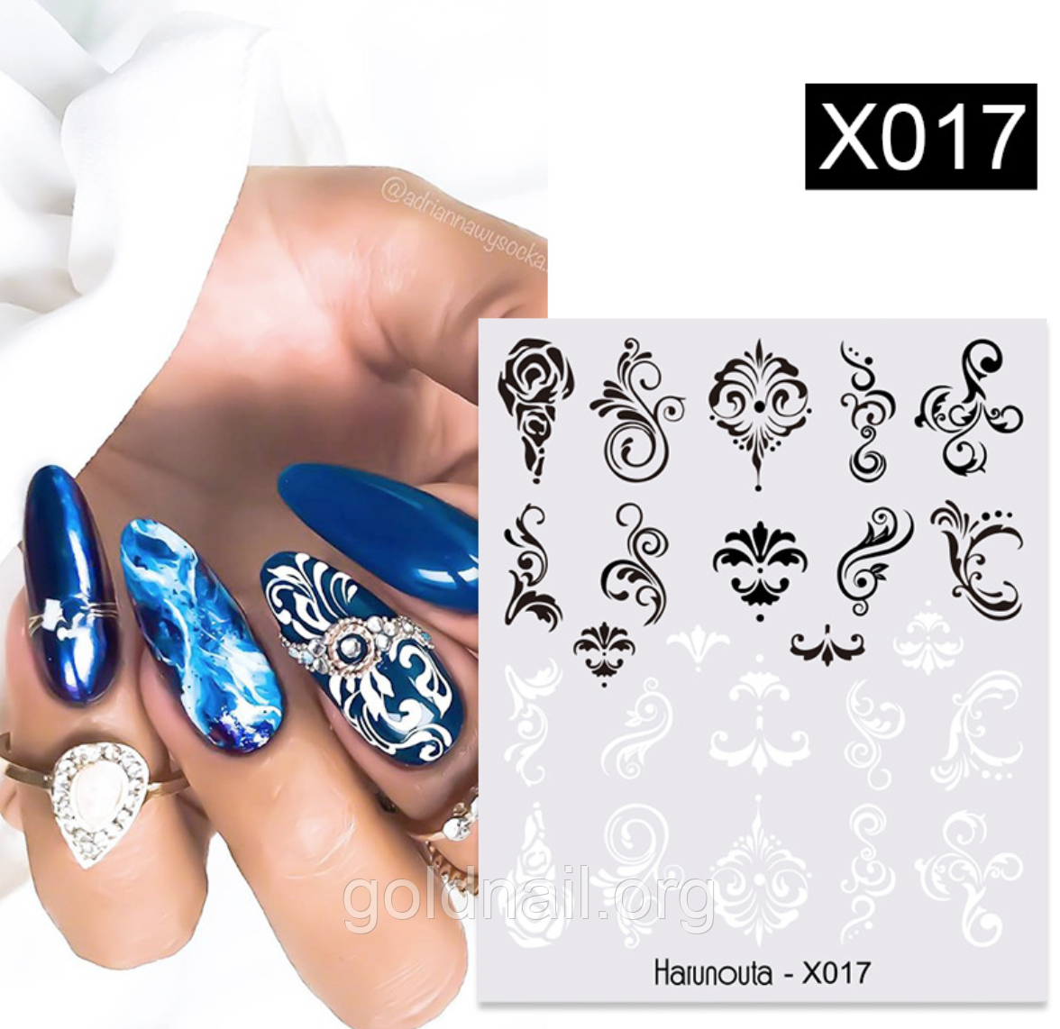 Слайдер водний для дизайну нігтів Harunouta-X017