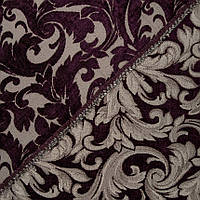 Шенилл с классическим рисунком в стиле барокко Левита Фиолетовый