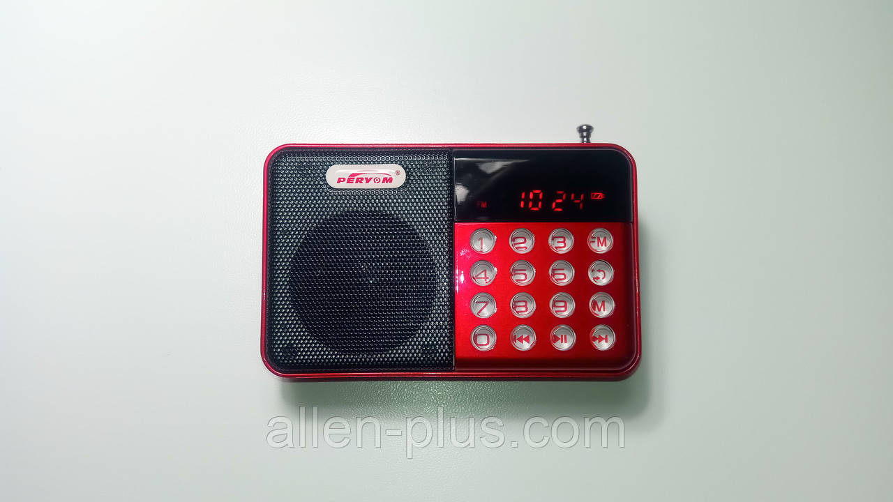 Радіоприймач Peryom M-123, FM 87-108 Mhz, USB/microSD, mp3, акумулятор 18650