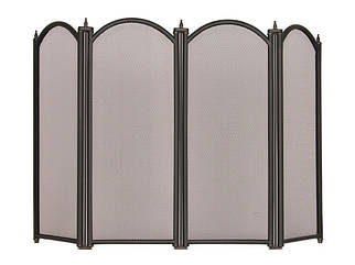 Камінна сітка екран Bonfire 4010ВК (чорна), висота 54 см, довжина 82 см