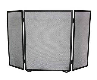 Камінна сітка екран Bonfire FS10B (чорна), висота 57 см, довжина 90 см