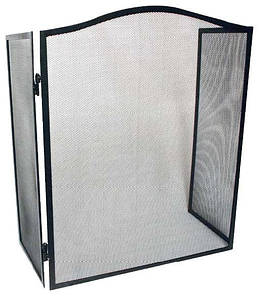 Камінна сітка екран захисний Bonfire FS94B (розмір 96,5*53) чорний, висота 49,5 см