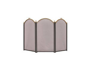 Камінна сітка екран Bonfire SO3011PК (чорно-золота), висота 61 см, довжина 132 см