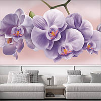 Бесшовные фотообои панно "Сиреневые орхидеи"