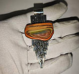 Срібний кулон із імператорською яшмою "Глазик", фото 4