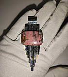 Срібний кулон із родонітом, фото 4