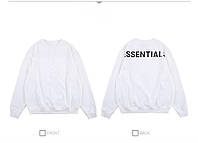 Белый свитшот Fear Of God Essentials Minimalist Logo, унисекс