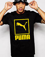 Футболка черная мужская Пума PUMA