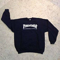 Свитшот черный демисезонный TRASHER skateboard magazine Свитер мужской с логотипом Трешер Магазин Пуловер