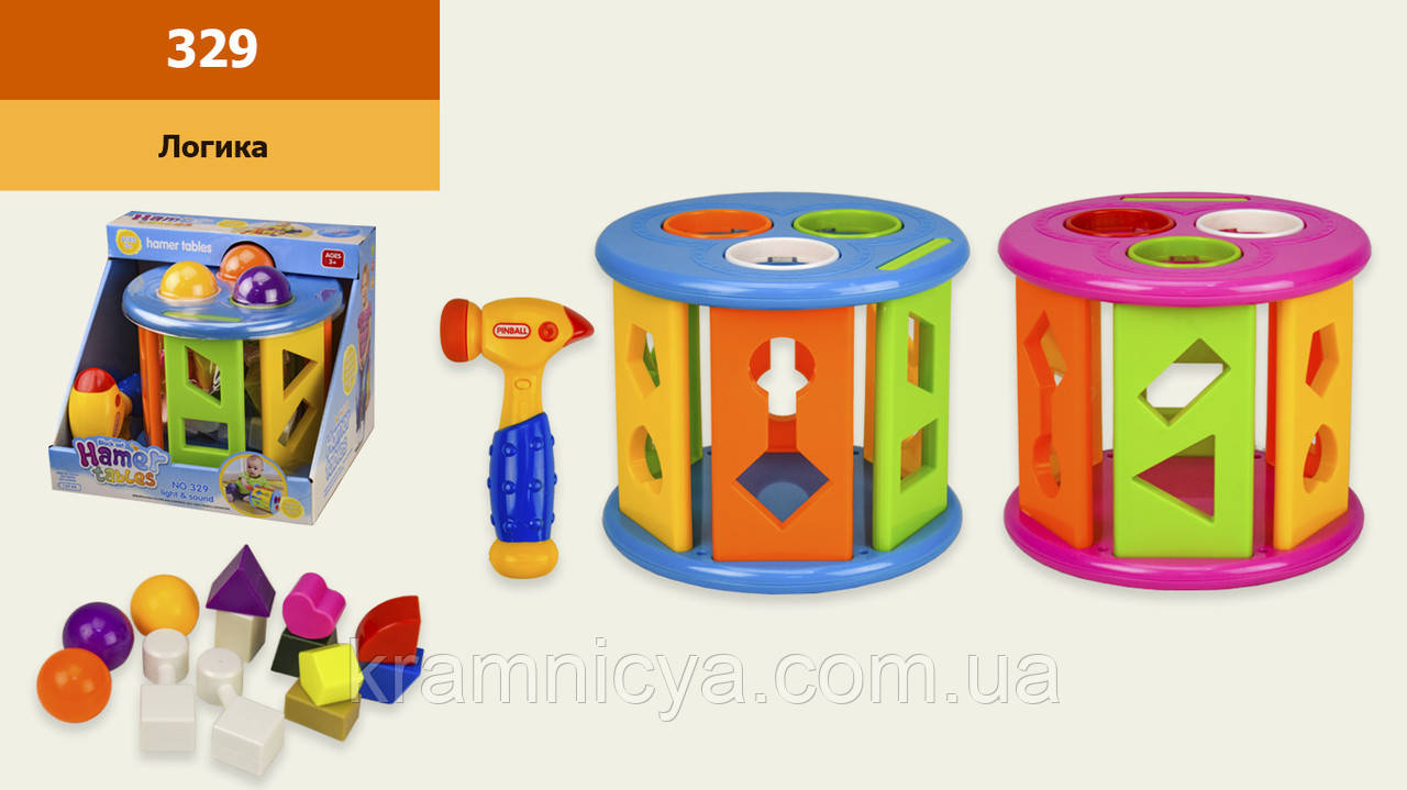 Логіка-стучалка 'Стовпчик' на батарейках світло, звук (329)