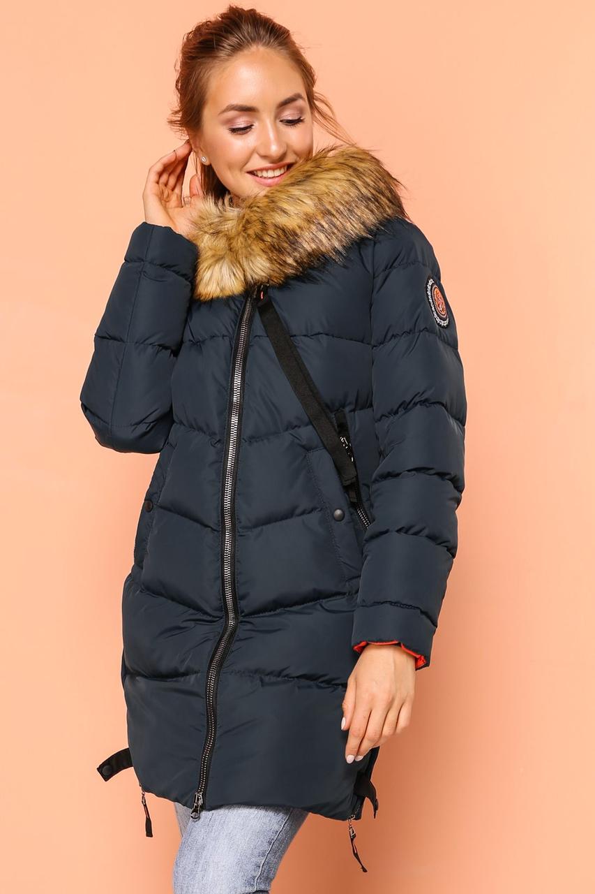 Пуховик Nui Very Фаб'єн темно синій 46, фото 1