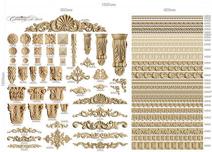 Декор для меблів - декоративний елемент Carving Decor RZ 04100, фото 3