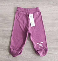 Штаны ползунки для новорожденных Клеточка Зайка Польша фиолетовый, 74