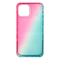 Чехол для iPhone 12 Pro Max силиконовый прозрачный Ultra Gradient Case Blue/Pink