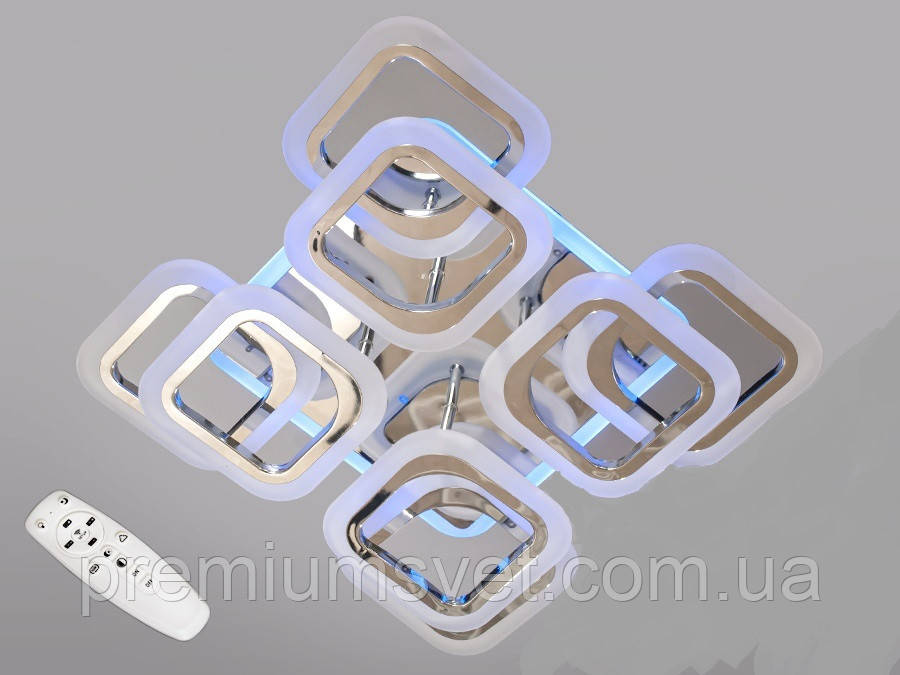 Стельова люстра з димером і LED-підсвіткою, 110 W HAS8060/4+4 HR LED 3color dimmer, фото 1