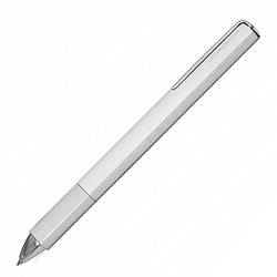 Ручка кулькова Pininfarina PF One Silver, корпус тригранний металевий срібного кольору