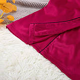 Піжама жіноча атласна на гудзиках. Комплект шовковий для дому, сну з довгим рукавом, р. L (рожевий), фото 5