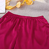 Піжама жіноча атласна на гудзиках. Комплект шовковий для дому, сну з довгим рукавом, р. L (рожевий), фото 7