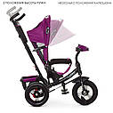 Велосипед колясковий музика, світлоTurbo Trike M 3115-8HA Purple, фото 4