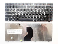 Клавиатура для ноутбуков Lenovo IdeaPad Z450, Z460, Z465 Series черная с серой рамкой UA/RU/US