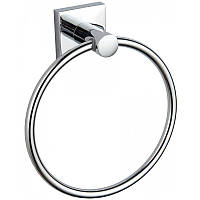 Вешалка кольцо для полотенец в ванной RUFO хром