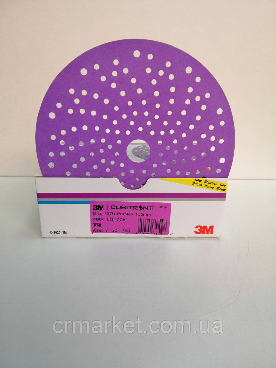 Абразивний диск 3M Hookit 737U з мінералом Cubitron II, коло діам. 150мм, P400, фото 1