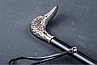 Ложка-ріжок для взуття декоративна металева "Голова качки", фото 3