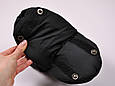 Муфта рукавиці для коляски, чорні, фото 3