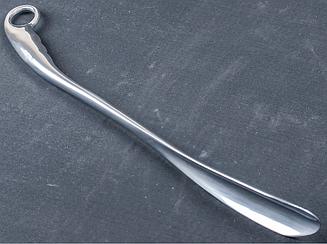 Ріжок — лопатка для взуття 515 мм із кільцем (металеві)