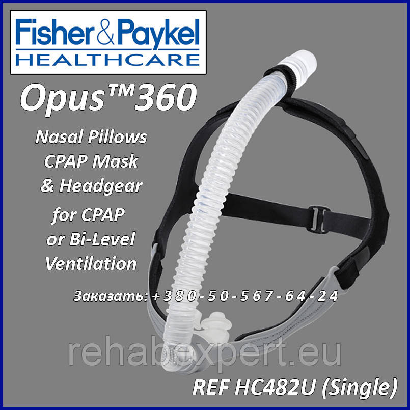 Маска для носа Fisher & Paykel Opus 360 Nasal Pillows Mask for CPAP or Bi-Level Ventilation REF HC482U Single