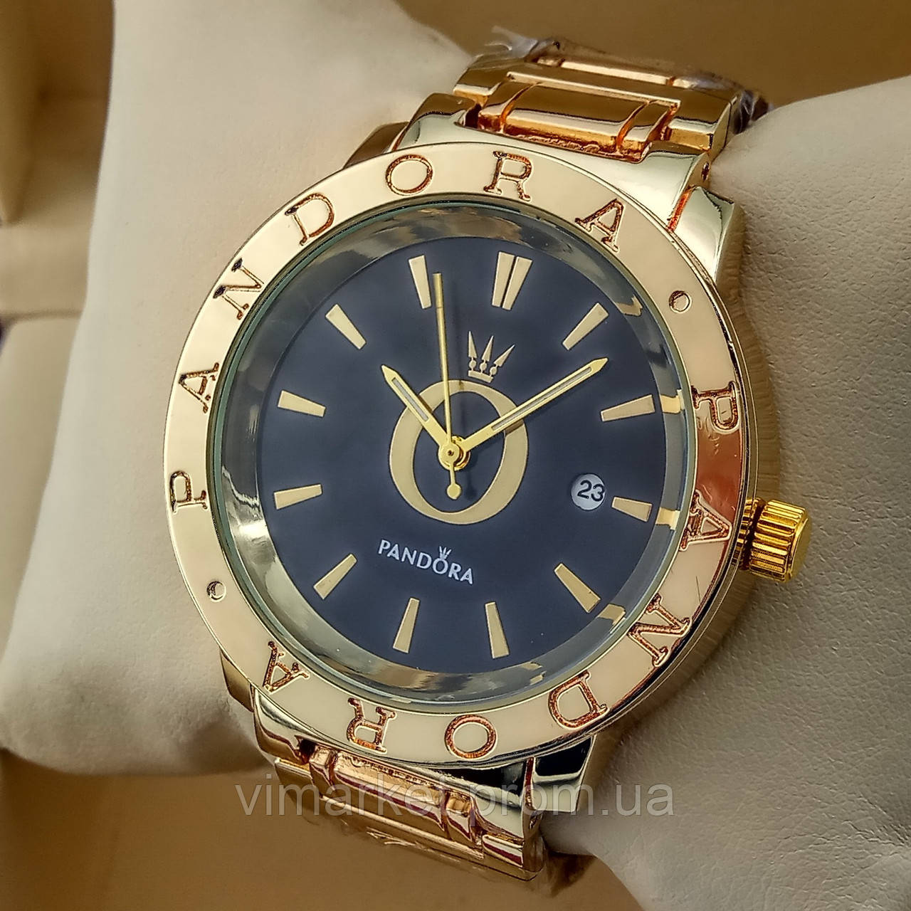 Жіночі кварцові наручні годинники Dior B198-2 срібного кольору рожевий циферблат з датою металевий браслет