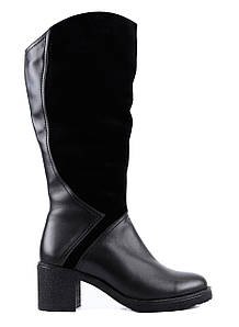 Зимові чоботи жіночі шкіра замш зима модні стильні на високих підборах теплі зручні якісні комфортні р 39 розмір Romax 5430 2023