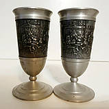 Пара олов'яних антикварних келихів, фото 2
