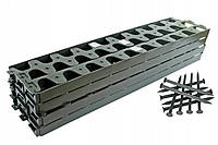 Бордюр садовий Maxpol Domelo Пластик 45 мм 10 м + 32 кілочок Пластиковий бордюр для тротуарної плитки