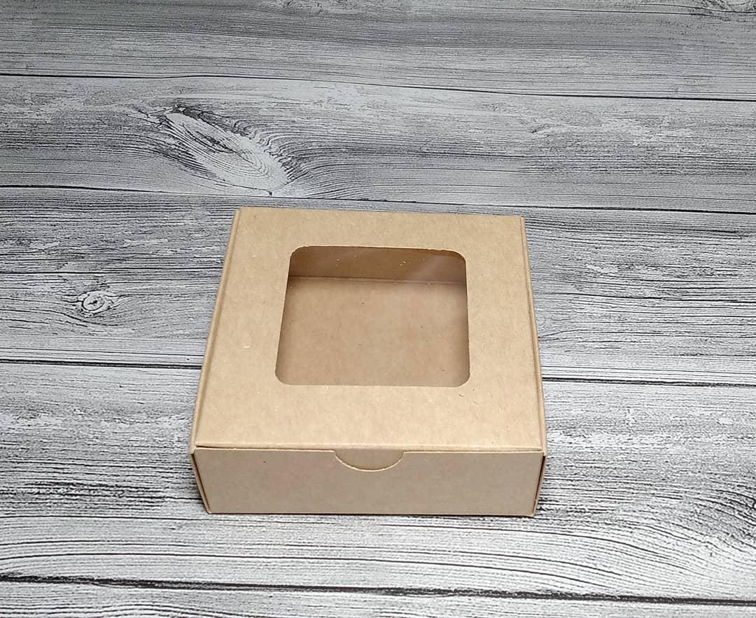 Коробка для пряника Крафт 100х100х35 мм., фото 1