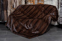 Одеяло из меха норки цвет махагон