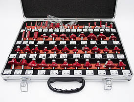 Набір фрез для ручного фрезера 50 шт. для дерева, цанга 8 мм