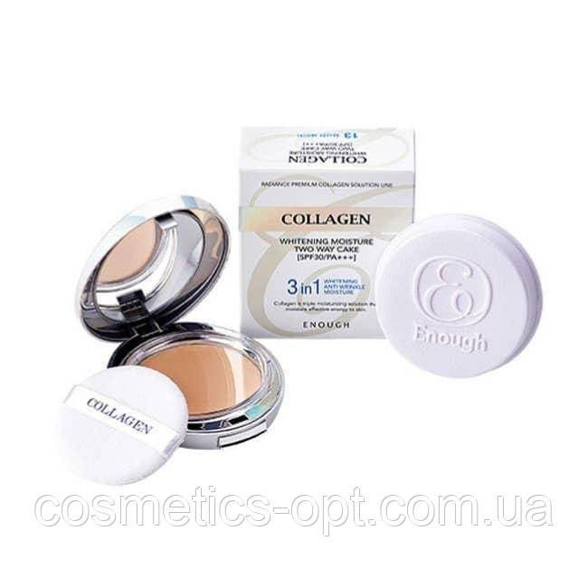 Кушон з колагеном Enough Collagen Whitening Prism Air Cushion 3 in 1 SPF50+ PA+++, ТОН 21