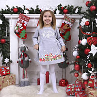 Ошатне утеплене плаття для дівчинки від 9 місяців до 4 років