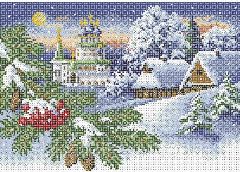 Схема для вишивки бісером "Пташки зими"
