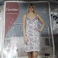 Нічна сорочка "Caroline" на брители з мереживом батал 2XL,3XL,4XL,5XL Туреччина