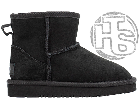 Угги дитячі UGG Classic Mini Suede Black (детские Угг Классик Мини замша черные) 5854ch, фото 1