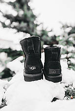 Угги дитячі UGG Classic Mini Suede Black (детские Угг Классик Мини замша черные) 5854ch, фото 6