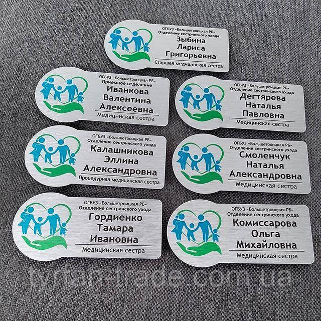 Бейдж для медсестры фигурной формы металлический купить по доступной ...