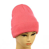 Шапка-лопата "New" без декора кораловий