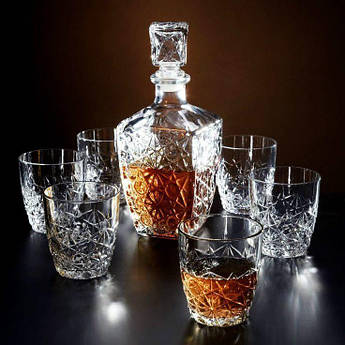 Склянки для віскі з графіном Bormioli Dedalo 7 пр.