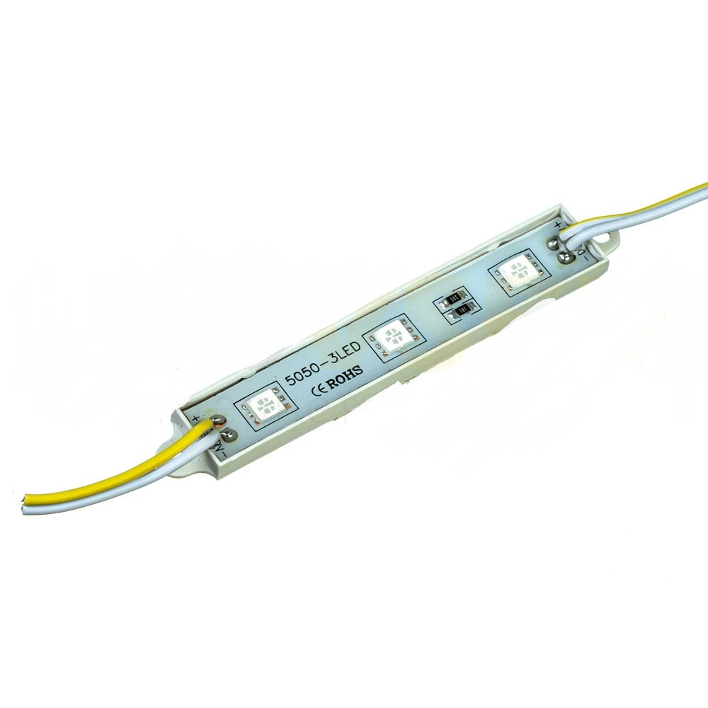 Модуль 12V жовтий 3led smd5050 0.72 Вт IP65 (кластер)